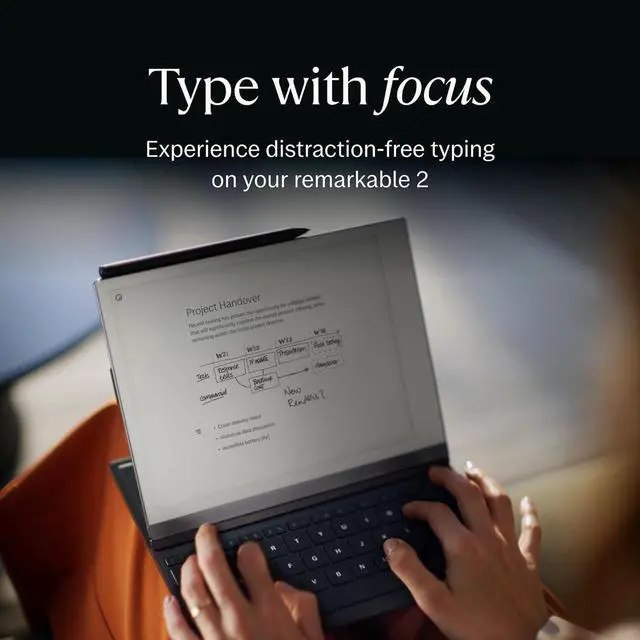 Alt view image 2 of 5 - reMarkable 2 Type Folio - Brown | Keyboard for The rM 2 Paper Tablet | US English | Not Compatible with Paper Pro