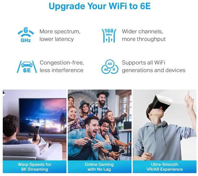 Alt view image 4 of 5 - TP-Link  XE75 Pro AXE5400 Tri-Band WiFi 6E Mesh System - 2.5G WAN/LAN Port, Covers up to 5500 Sq.Ft, Replaces WiFi Router and Extender, AI-Driven Mesh, New 6GHz Band, 2-Pack