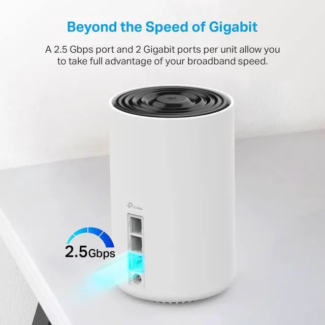 Alt view image 5 of 5 - TP-Link  XE75 Pro AXE5400 Tri-Band WiFi 6E Mesh System - 2.5G WAN/LAN Port, Covers up to 5500 Sq.Ft, Replaces WiFi Router and Extender, AI-Driven Mesh, New 6GHz Band, 2-Pack