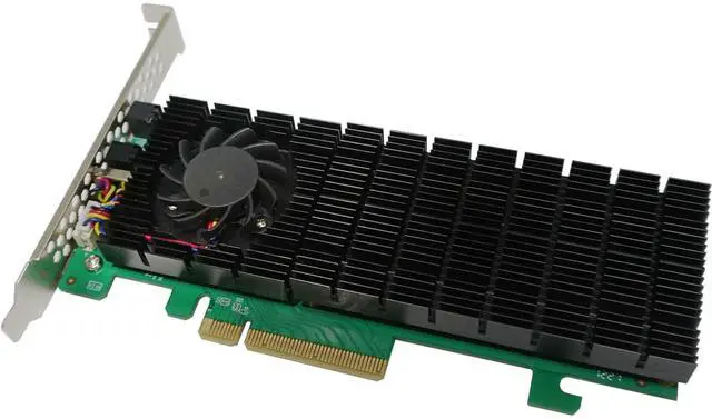 Alt view image 3 of 5 - HighPoint Technologies 2-Port M.2 SSD6202A NVMe Boot RAID Controller for VMware ESXi & Virtualization Systems, Green