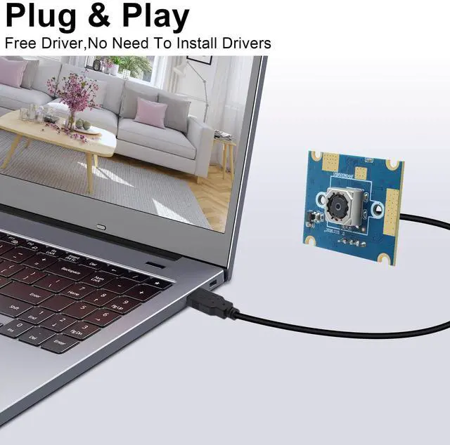Alt view image 5 of 5 - Magnolia Autofocus USB Camera Module 5MP 1944P OV5640 Computer Camera with 60 Degree No Distortion Lens Mini Webcam Lightburn Cameras for Laser Engraver/3D Printer/Raspberry Pi/Jetson Nano