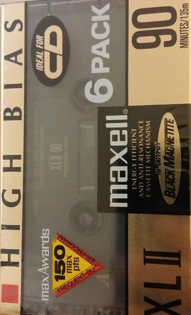 Alt view image 2 of 4 - Maxell Xlii 90 Audio Cassettes High Bias 6 Pack