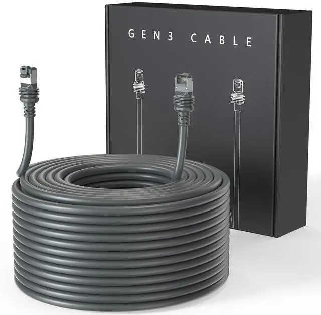 Main image of LUCMO Starlink Cable Gen 3 75FT for Starlink Standard Generation 3, Replacement Extension Cable Waterproof (75FT / 23M), Grey