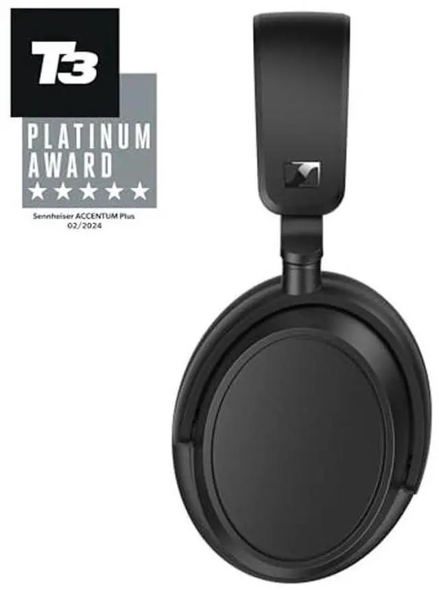 Alt view image 2 of 5 - Sennheiser ACCENTUM Plus Wireless Bluetooth Headphones - Quick-Charge Feature, 50-Hr Battery Playtime, Adaptive Hybrid ANC, Sound Personalization, Touch Controls, Black