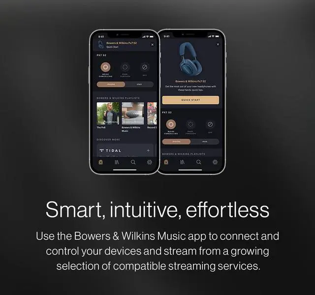 Alt view image 5 of 5 - Bowers & Wilkins Px7 S2e Over-Ear Headphones - Enhanced Noise Cancellation & Transparency Mode, Crystal-Clear Calls, Bluetooth, 30-Hour Playback, Cloud Grey