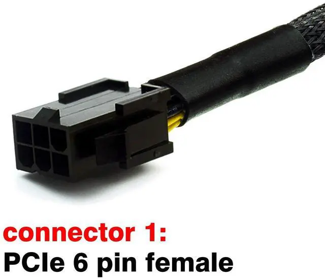 Alt view image 4 of 5 - TeamProfitcom PCI-e 6 Pin to Dual PCIe 8(6+2) Pin Graphics Card PCI Express Power Adapter GPU VGA Y-Splitter Extension Cable Mining Video Card Sleeved Power Splitter 9 inches 18 AWG 6 Pack + Bonus