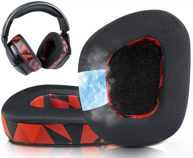 Main image of SOULWIT Cooling-Gel Earpads Replacement for Turtle Beach Stealth 600 Gen 2 USB/MAX, 600 Gen3 PC/PS/XB, 500 XB Wireless Headset, Ear Pad Cushions with Noise Isolation Foam - Red Storm