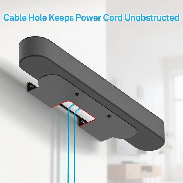 Alt view image 5 of 5 - notiela Soundbar Mount for Sonos Beam Wall Mount Black - Heavy Duty Wall Bracket Mount for Sonos Beam Gen 1 & Gen 2 Mounting Bracket for Space Saving