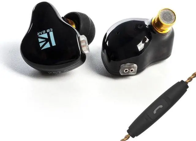 Main image of keephifi Wired Earphone KBEAR KS2 Wired Headphone 10mm Composite Diaphragm Unit in Ear Monitor with Detachable Cable HiFi Bass Earbud Noise-Isolating Headset for Audiophile Musician (with mic, Black)