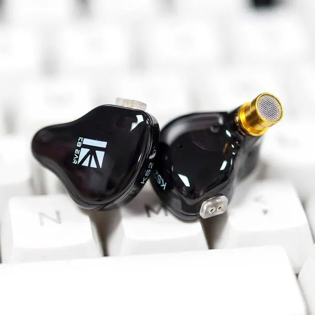 Alt view image 2 of 5 - keephifi Wired Earphone KBEAR KS2 Wired Headphone 10mm Composite Diaphragm Unit in Ear Monitor with Detachable Cable HiFi Bass Earbud Noise-Isolating Headset for Audiophile Musician (with mic, Black)