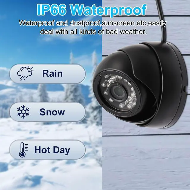 Alt view image 5 of 5 - Hotpet 1080P Security Webcam 2MP USB Camera Day Night Vision Indoor Outdoor Webcamera High Speed 120fps OTG Camera Vandal-Proof Minicam with 24pcs IR LED for for Baby Pets Monitor Home Security