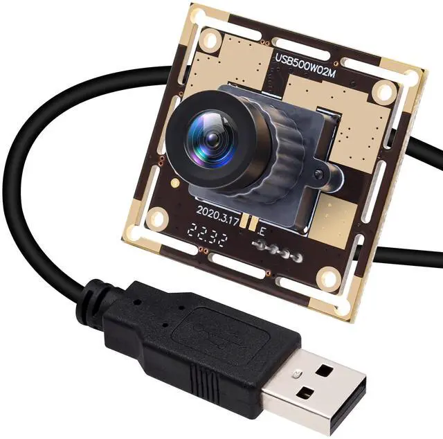 Main image of ELP USB 2.1mm Wide Angle Mjpeg 5megapixel HD PC Camera USB for Industrial Machine Vision OV5640 Mini UVC USB2.0 Lightburn Camera, 3.3ft/1m Cable for Computer Laptop Jetson Nano