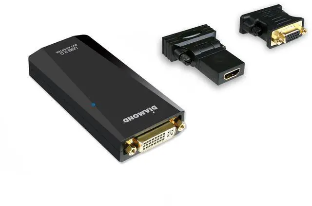 Alt view image 2 of 5 - Diamond Multimedia USB/USB-C/TB3 to VGA/DVI/HDMI Video Graphics Adapter up to 1920x1080/1600x1200. Windows 11,10, 8.1, 8, 7, XP, MAC OS and Android 5.0+. DisplayLink Certified DL-165 (BVU165LT)