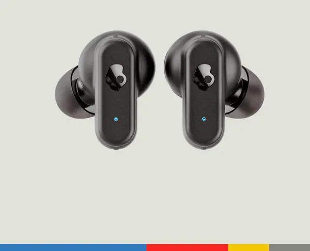 Alt view image 2 of 5 - Skullcandy Dime 3 Wireless Earbuds, Bluetooth Headphones, Noise Isolating Fit, Up to 20 Hours Battery, Microphone for iPhone Android, Easy Carry with Integrated Lanyard - True Black