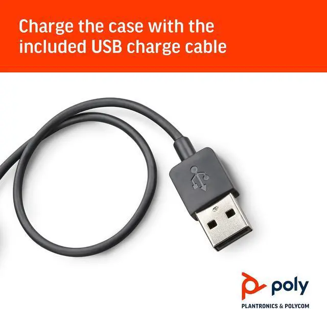 Alt view image 5 of 5 - Poly (Plantronics + Polycom) Voyager Legend Portable Charge Case - Headset Case Charger, black