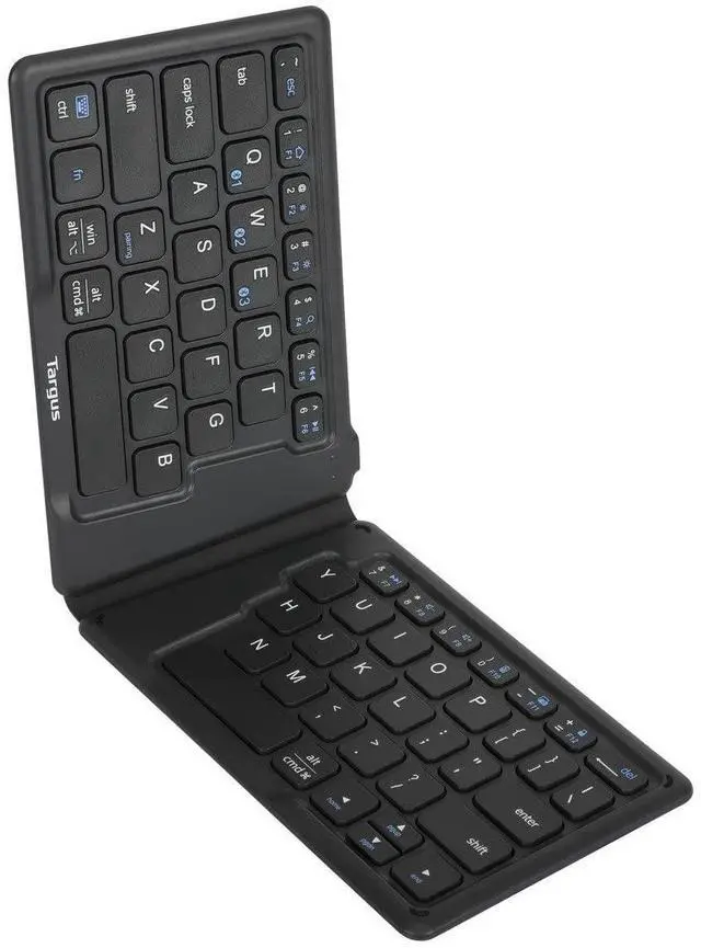Alt view image 3 of 5 - Targus Ergonomic Foldable Bluetooth Antimicrobial Keyboard, Black (AKF003US)
