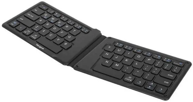 Alt view image 4 of 5 - Targus Ergonomic Foldable Bluetooth Antimicrobial Keyboard, Black (AKF003US)