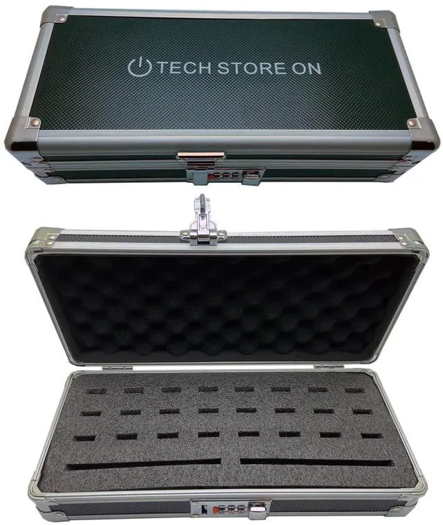 Main image of TECH STORE ON Flash USB Thumb Drive Holder Storage Organizer Case | Antistatic and Shockproof (aluminum, medium, holds 24 USB, 2 HDD slots)