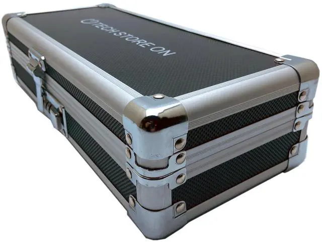 Alt view image 4 of 5 - TECH STORE ON Flash USB Thumb Drive Holder Storage Organizer Case | Antistatic and Shockproof (aluminum, medium, holds 24 USB, 2 HDD slots)