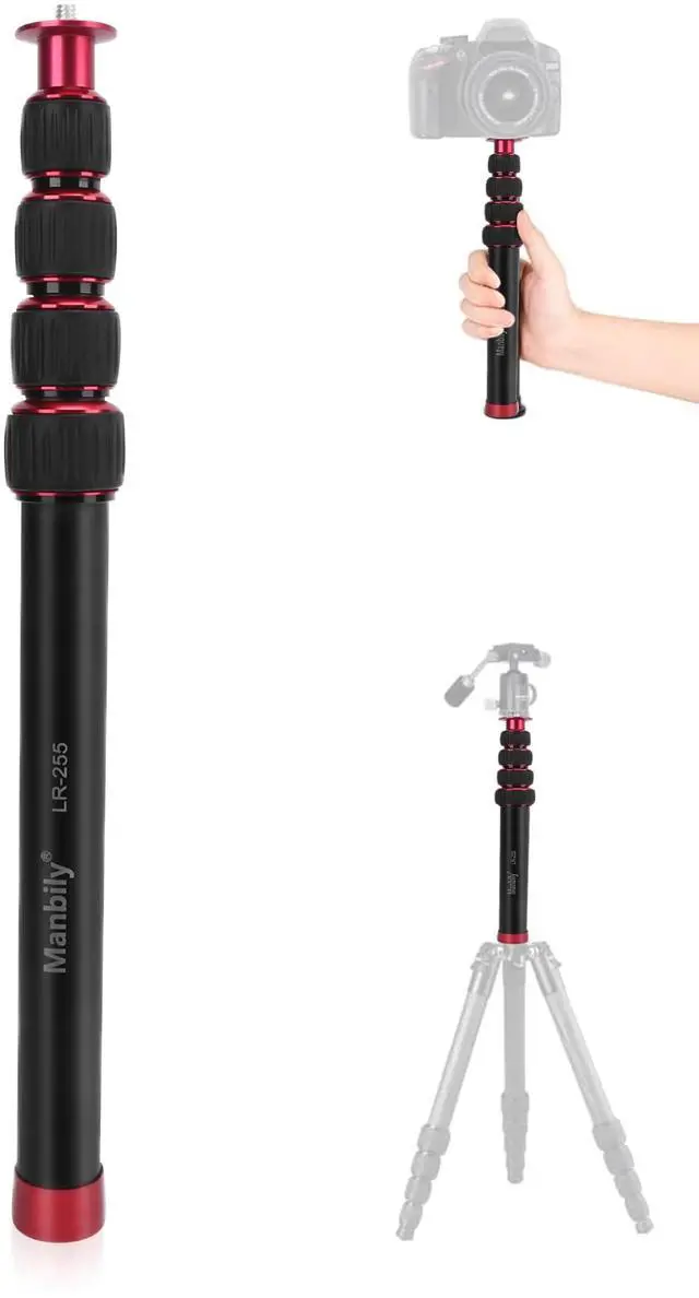 Alt view image 2 of 4 - Aluminium Alloy Camera Extension Rod, 5 Section Monopod Tripod - 13.2-42.5 inch, Solid Lightweight, Digital Camera Selfie Stick