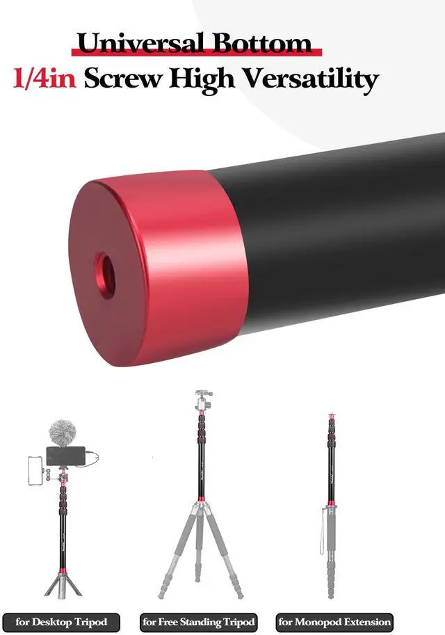 Alt view image 4 of 4 - Aluminium Alloy Camera Extension Rod, 5 Section Monopod Tripod - 13.2-42.5 inch, Solid Lightweight, Digital Camera Selfie Stick