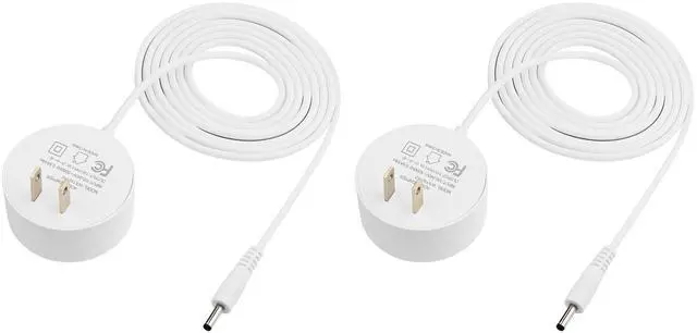 Main image of 2-Pack - 6-Foot Power Adapter Compatible with Google Nest Mini, Nest Hub, Nest WiFi Router and Nest WiFi Point Power Cable