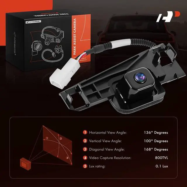 Alt view image 2 of 5 - A-Premium Park Assist Camera Rear View Backup Reverse Camera Compatible with Select Toyota Models - 2004 2005 Sienna - Replace# 86790-45010