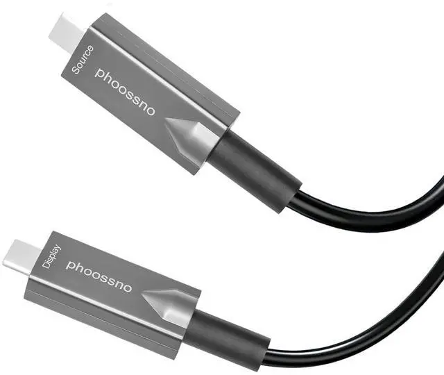 Main image of phoossno USB Type C to C Full Features Extension Cable 4K Active Optical USB 10Gbps 50ft Backward USB2.0&USB 1.1,PD60W,Compatible with Camera Printer,Scanner,Game Controller,Meeting & Conference Room