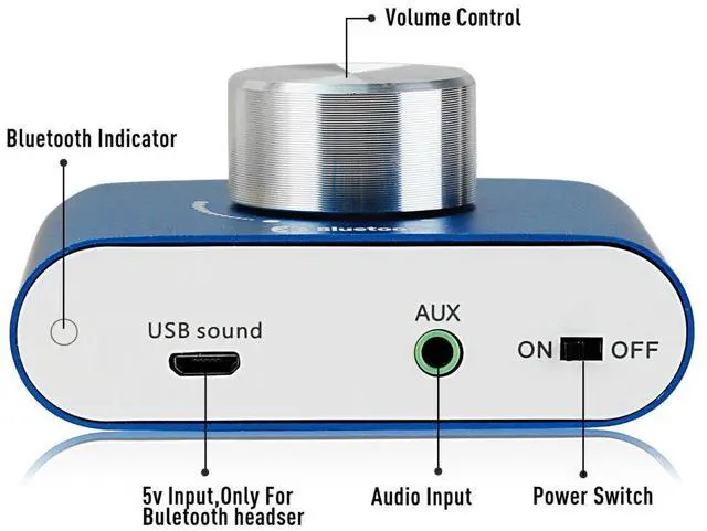 Alt view image 2 of 5 - Facmogu F900S Mini Bluetooth 5.0 Digital Amplifier, 2 Channel 80W+80W HiFi Stereo Audio Amp, USB Sound Card Stereo Audio Amp Receiver with AUX/USB/Bluetooth Input (No Power Supply)
