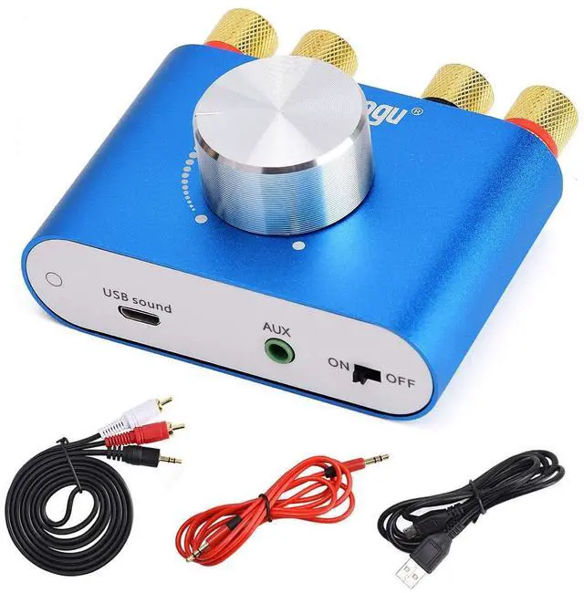 Main image of Facmogu F900S Mini Bluetooth 5.0 Digital Amplifier, 2 Channel 80W+80W HiFi Stereo Audio Amp, USB Sound Card Stereo Audio Amp Receiver with AUX/USB/Bluetooth Input (No Power Supply)