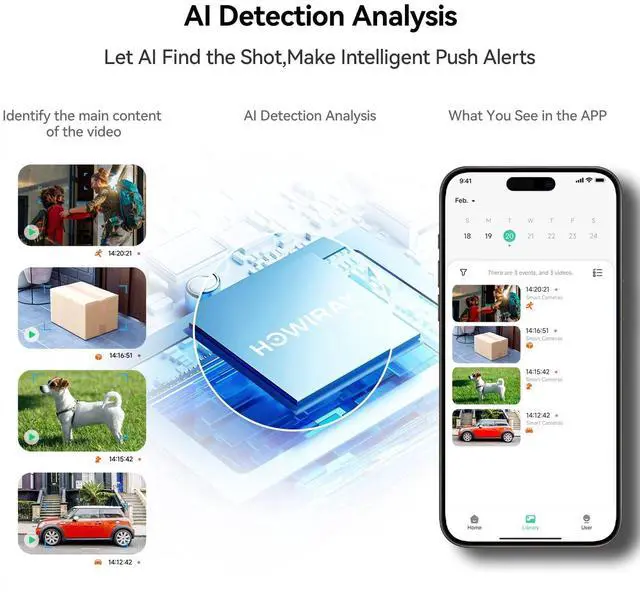 Alt view image 2 of 5 - LongPlus Solar Security Cameras Wireless Outdoor Camera Wireless Camera for Home Security, 2K Battery Powered WiFi Cameras with AI Motion Detection, 2-Way Talk, Cloud/SD Storage
