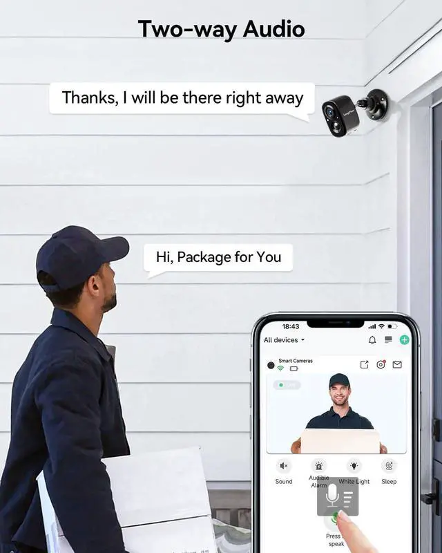 Alt view image 4 of 5 - LongPlus Solar Security Cameras Wireless Outdoor Camera Wireless Camera for Home Security, 2K Battery Powered WiFi Cameras with AI Motion Detection, 2-Way Talk, Cloud/SD Storage