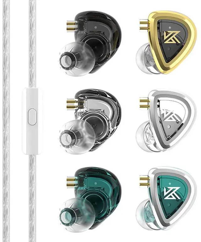 Main image of KZ EDC in-Ear Monitors, HiFi Stereo Stage/Studio IEM Wired Noise Isolating Sport Earphones/Earbuds/Headphones with Detachable Cable for Musician Audiophile (with Mic, EDA 3 in 1)