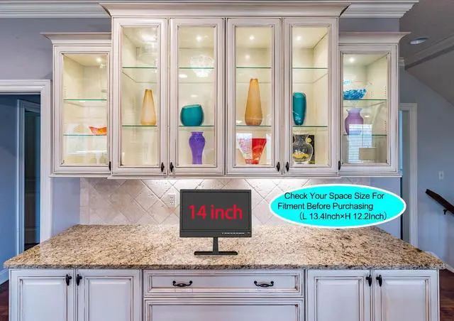 Alt view image 3 of 5 - Feihe 14 inch Small Flat Screen Kitchen TV with ATSC Tuner/USB/HDMI/AV/VGA, Built-in TV Stand and Remote Control for Bedroom,RV,Camping,Outdoor or Office