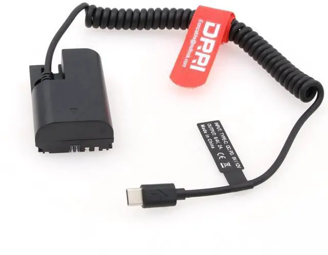 Alt view image 2 of 4 - DRRI LP-E6 to USB Type-C PD Power Cable for EOS 70D 7D 60D 6D 5D Mark II III 5DS 5DS-R Cameras