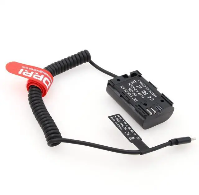 Alt view image 4 of 4 - DRRI LP-E6 to USB Type-C PD Power Cable for EOS 70D 7D 60D 6D 5D Mark II III 5DS 5DS-R Cameras