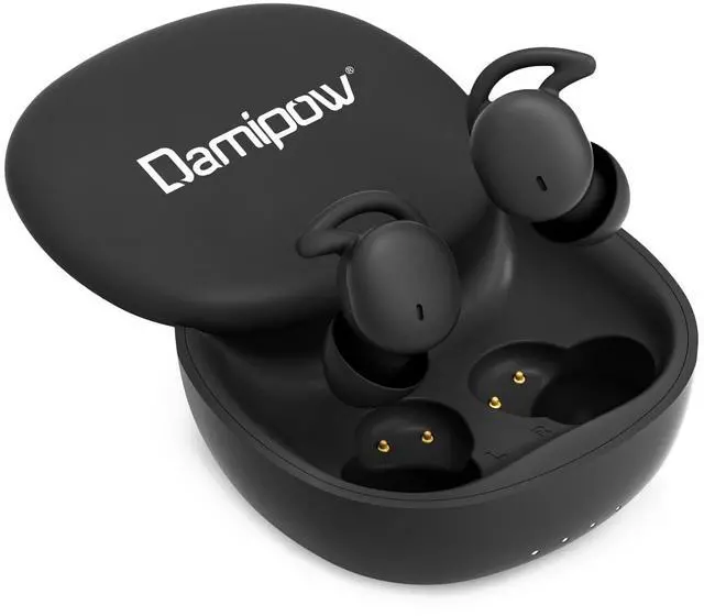 Main image of Damipow True Wireless Sleep Earbuds, Noise Blocking Technology Bluetooth Headphones in-Ear, Smallest and Lightest, Ultra Comfortable Designed to Help You Asleep Faster and Sleep Better (Black)