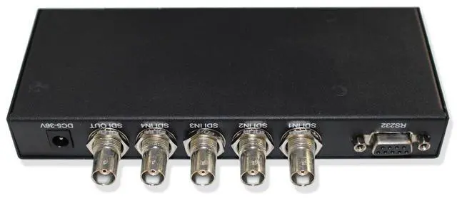 Alt view image 3 of 5 - Wiistar 4x1 SDI Switcher with ReClock Technology, Supports SD, HD, 3G SDI up to 1320 Ft (4 Inputs, 1 Output)