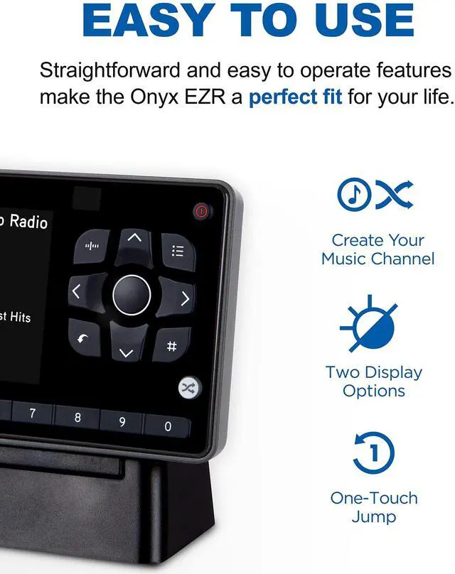 Alt view image 3 of 5 - SiriusXM SXEZR1H1 Onyx EZR Satellite Radio with Home Kit - Hear SiriusXM on Your Home Stereo or Powered Speakers