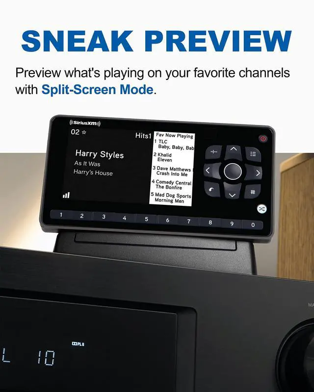 Alt view image 4 of 5 - SiriusXM SXEZR1H1 Onyx EZR Satellite Radio with Home Kit - Hear SiriusXM on Your Home Stereo or Powered Speakers