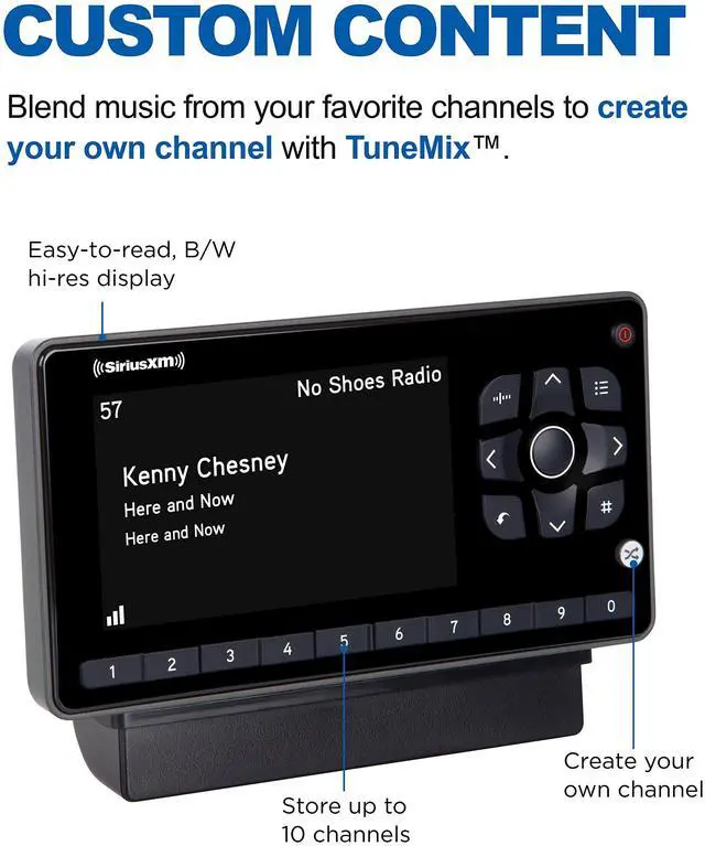 Alt view image 5 of 5 - SiriusXM SXEZR1H1 Onyx EZR Satellite Radio with Home Kit - Hear SiriusXM on Your Home Stereo or Powered Speakers