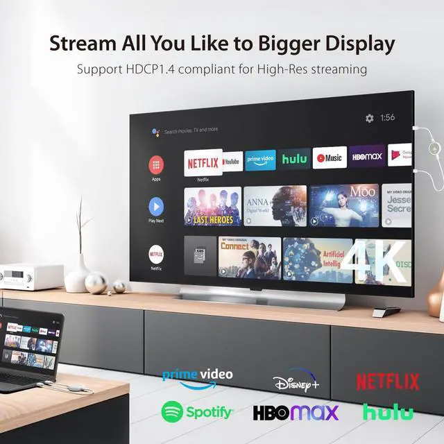 Alt view image 4 of 5 - j5create ScreenCast 4K Wireless HDMI Transmitter and Receiver, Wireless HDMI Extender, Support 4K30Hz / 1080p60Hz, 2.4/5GHz, from Laptop/PC/Player/TV Box to Monitor/Projector/TV (JVAW75)