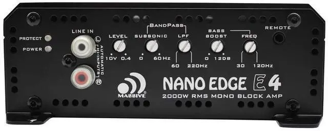 Alt view image 3 of 5 - Massive Audio Nano Edge Monoblock Amplifier 4000 Watt 1 Ohm Stable E4
