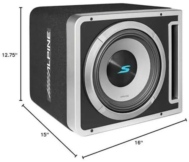 Alt view image 5 of 5 - Alpine S2-SB10V 10" Halo S-Series Preloaded Subwoofer Ported Enclosure with ProLink