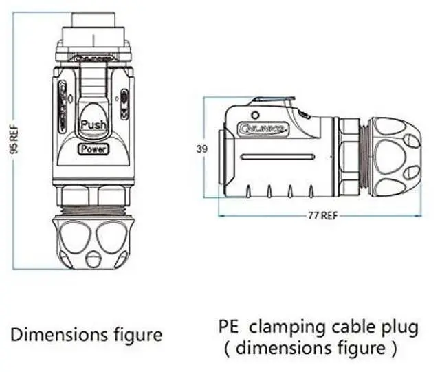Alt view image 3 of 5 - CNLINKO RJ45 Ethernet Industrial Circular Connector, Male Plug & Female Panel Mount Receptacles Socket Jack, Outdoor Waterproof IP67, Fast Data, Heavy Duty