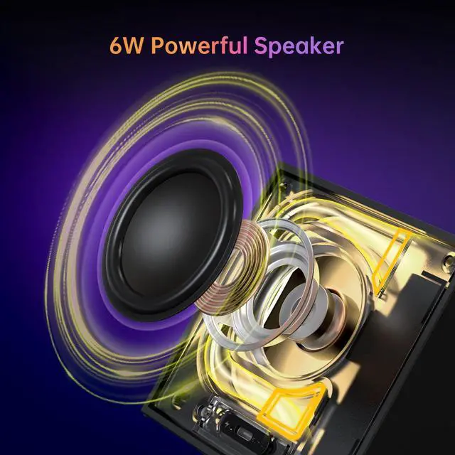 Alt view image 2 of 5 - Divoom TimeBox Evo -- Pixel Art Bluetooth Speaker with 16x16 LED Display APP Control - Cool Animation Frame & Gaming Room Setup & Bedside Alarm Clock- Black