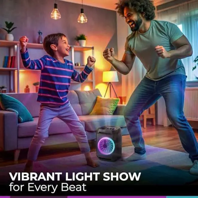 Alt view image 5 of 5 - Philips Bluetooth Party Speaker, Dynamic Bass Boost, Bluetooth and Aux-in, Microphone Input, Wireless Pairing for Stereo Sound, Up to 7 Hours Battery, Built-in Carry Handle, USB-C TAX2208