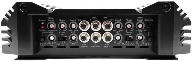 Alt view image 3 of 5 - Orion XTR Series XTR1700.4 High Power Class A/B 4-Channel Amplifier - 1700W RMS, 2/4 Ohm Stable, High/Low Pass Crossover, Bass Boost Control, MOSFET Power Supply, Bass Knob Included, Made in Korea