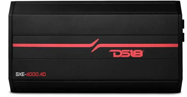 Main image of DS18 SXE-4000.4D/BK Car Amplifier Stereo Full-Range Class D 4-Channel 275x4 RMS @4 OHM 4000 Watts - Powerful and Compact Amp for Speakers in Car Audio System