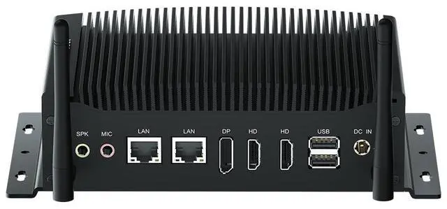 Main image of WEIDIAN Industrial PC, Fanless Mini PC, Core i5 10210U (up to 4.20 GHz), 2HD+DP Triple Display, 2RS232/RS422/RS485 COM, 2RJ45 LAN, 6USB, GPIO, WiFi, BT, Win11, Linux, Ubuntu(16GB RAM 512GB SSD)